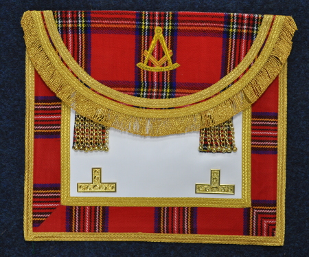 Craft Past Masters Apron - Royal Stewart Tartan (Scottish) - Click Image to Close